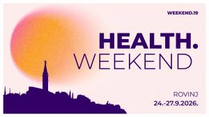 Weekend.19 ovog će rujna u Rovinju ponovno okupiti tisuće sudionika i vodeća imena iz svijeta medija, komunikacija, tehnologije i biznisa, a ovogodi&scaron;nje izdanje donosi i važnu novost &ndash; Health.Weekend, novi programski segment posvećen zdravstvu i zdravlju.